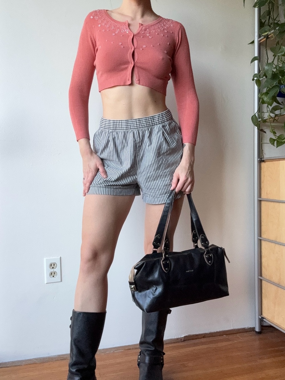 Matt & Nat black oversized slouchy hand bag